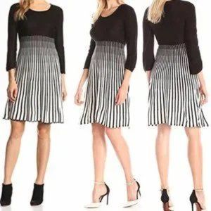 Calvin Klein Black and White Sweater Dress
